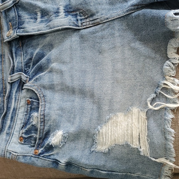 By Rewash women's super high rise mom jeans distressed shorts size 11 - Picture 2 of 10